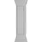 Ekena Millwork 12"W x 48"H Corner Newel Post with Panel, Flat Capital & Base Trim (Installation kit included) NWL12X48CPF0B0 - alternate 3